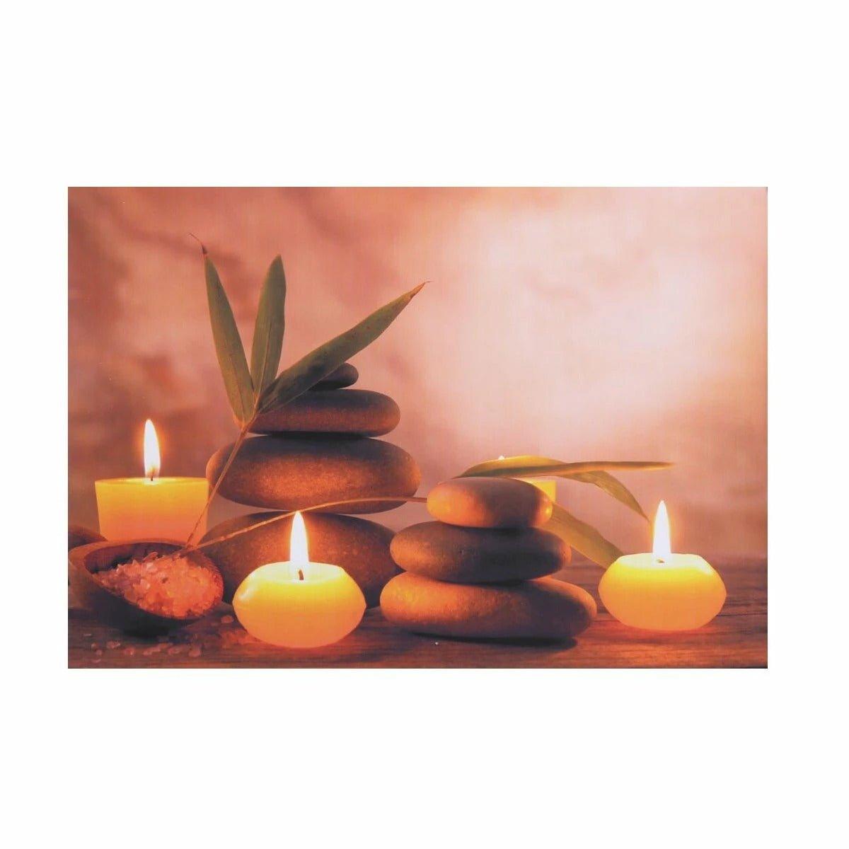 Canvas Wall Art Burning Candle Paintings - Elegant Home Décor | Christmas Trees USA