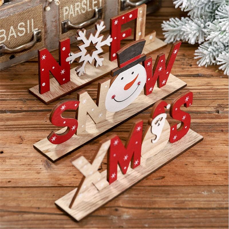 Wooden Christmas Desktop Decoration