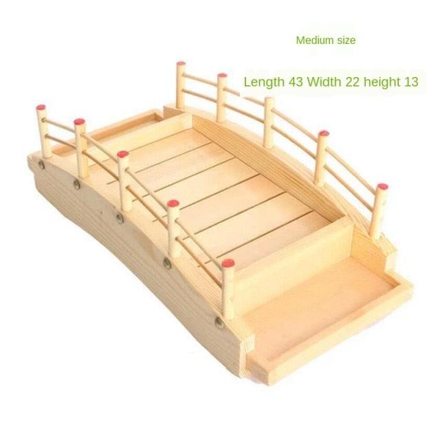 Wood Cuisine Sushi Bridge Boats Pine Sushi Sashimi Plate Platter
