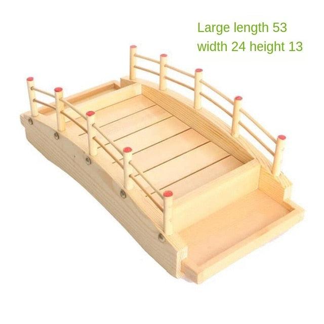 Wood Cuisine Sushi Bridge Boats Pine Sushi Sashimi Plate Platter
