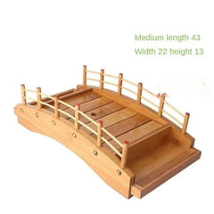 Wood Cuisine Sushi Bridge Boats Pine Sushi Sashimi Plate Platter