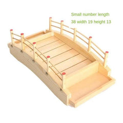 Wood Cuisine Sushi Bridge Boats Pine Sushi Sashimi Plate Platter