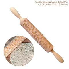 Elk Wooden Print Rolling Pin