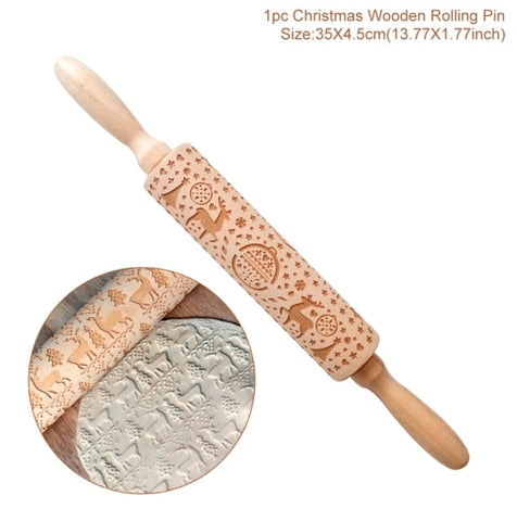 Elk Wooden Print Rolling Pin