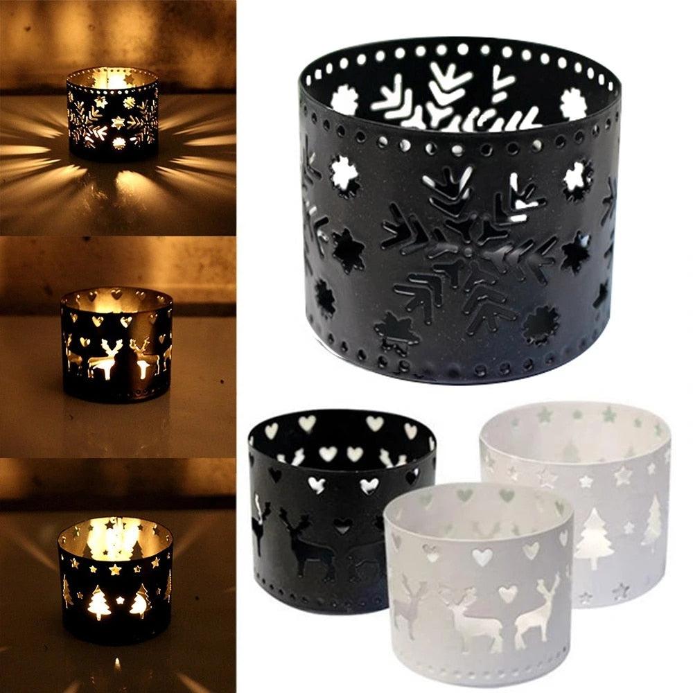 Christmas Iron Hollow Candle Holder | Elegant Holiday Decoration & Gift