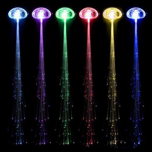 Braided LED Glowing Hair Ornaments - Light-Up Festival Hair Clips | Christmas Trees USA