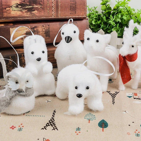 3D Foam Elk & Bear Hanging Pendants - Christmas Tree Ornaments
