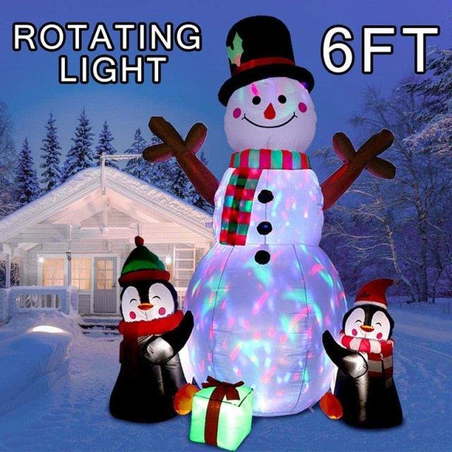 Christmas Inflatable Toy Snowman with LED Lights – Family-Friendly Holiday Decoration | Christmas Trees USA