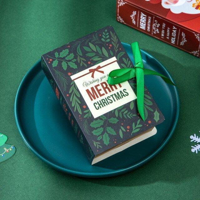 Book Shaped Merry Christmas Candy Boxes - Perfect Holiday Gift & Party Favors