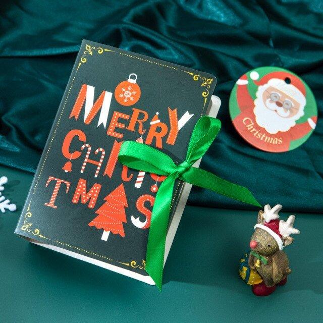 Book Shaped Merry Christmas Candy Boxes - Perfect Holiday Gift & Party Favors