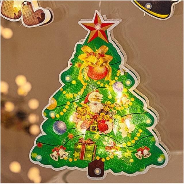 Window Suction Christmas Decorative Lights