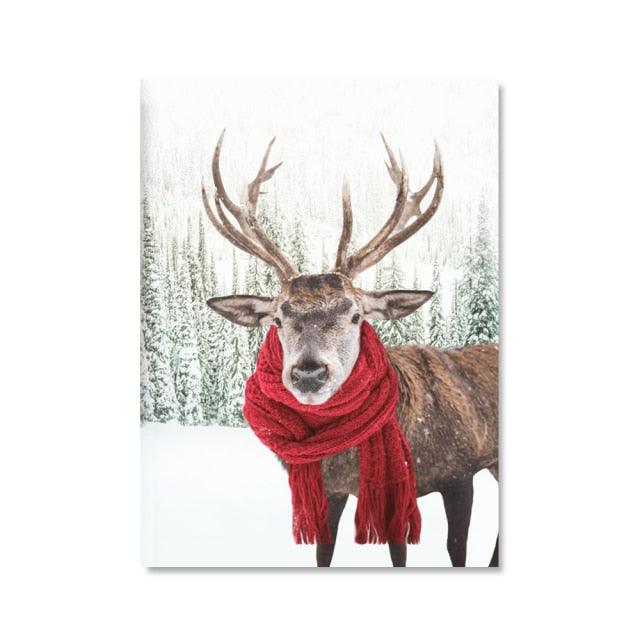 Winter Wonderland Poster Christmas Style Wall Art Canvas Painting