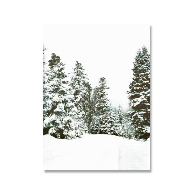 Winter Wonderland Poster Christmas Style Wall Art Canvas Painting
