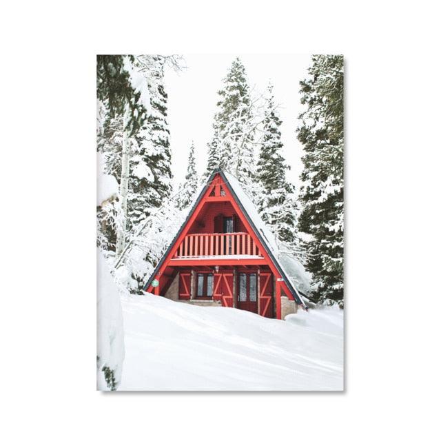 Winter Wonderland Poster Christmas Style Wall Art Canvas Painting