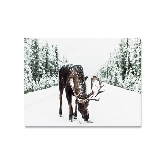 Winter Wonderland Poster Christmas Style Wall Art Canvas Painting