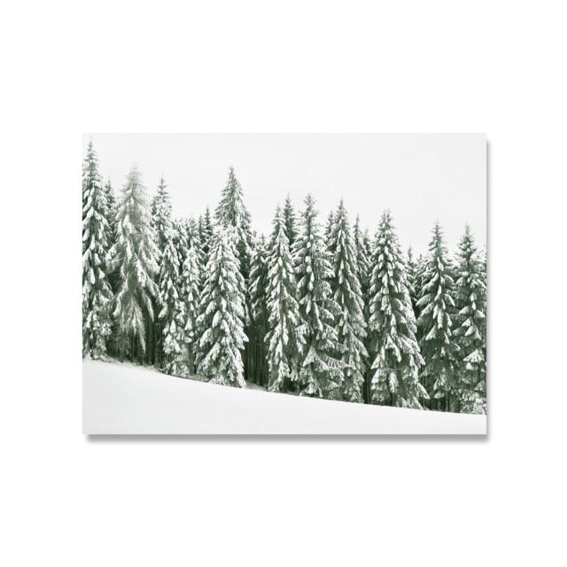 Winter Wonderland Poster Christmas Style Wall Art Canvas Painting