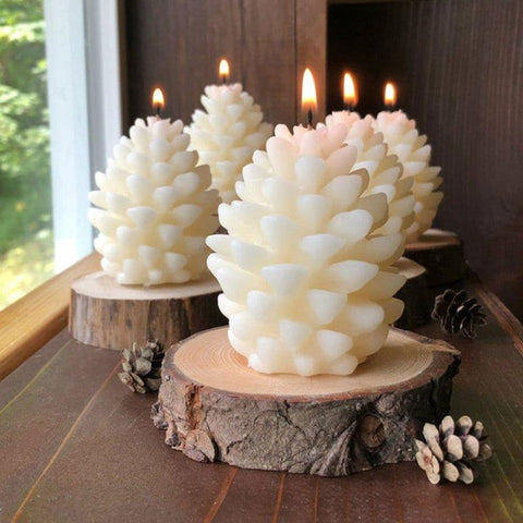 3D Christmas Pine Cone Silicone Candle Mold - DIY Soap & Craft Mold