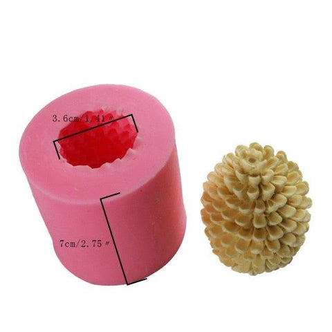 3D Christmas Pine Cone Silicone Candle Mold - DIY Soap & Craft Mold
