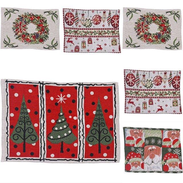 Christmas Household Knitted Fabric Table Coaster - Decorative Placemats for Dining | Christmas Trees USA