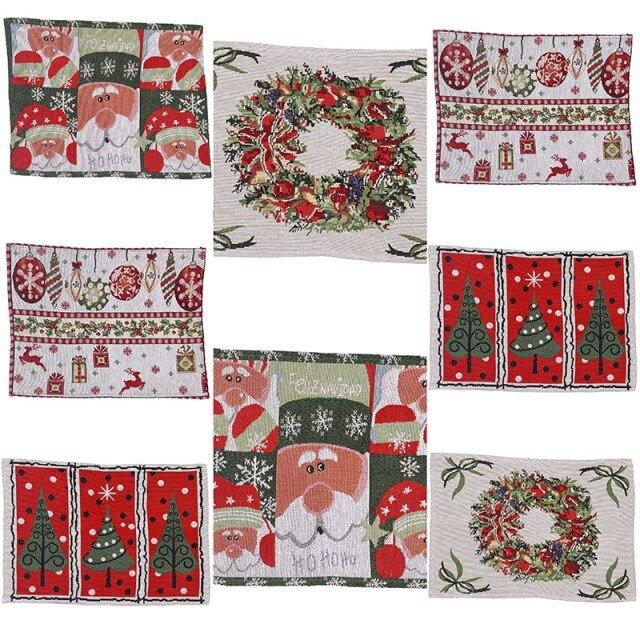 Christmas Household Knitted Fabric Table Coaster - Decorative Placemats for Dining | Christmas Trees USA