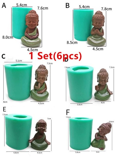 Buddha Design Silicone Candle Mold - 3D Food-Grade & Non-Toxic | Christmas Trees USA