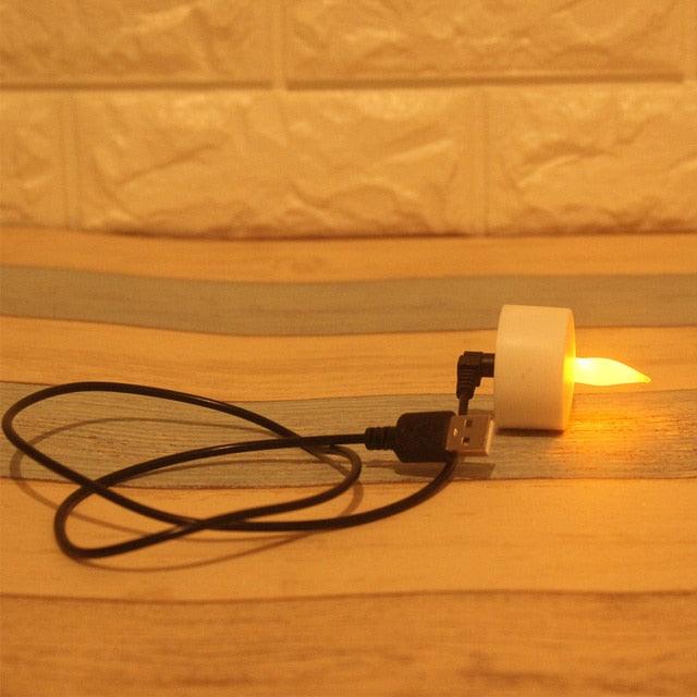 Christmas Candle Light with USB Charger