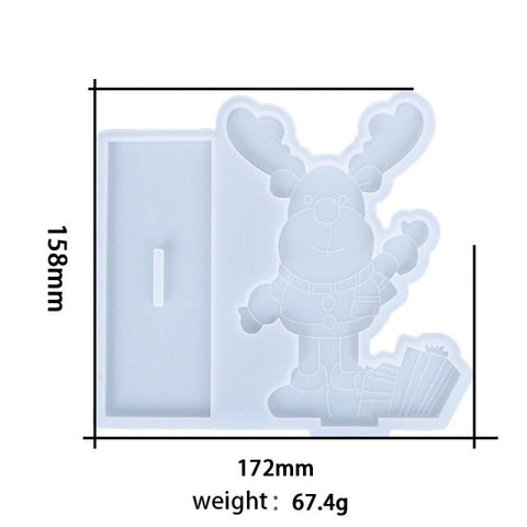 Epoxy Mold Christmas Deer Decoration Resin Silicone Mold Hot Selling Candle