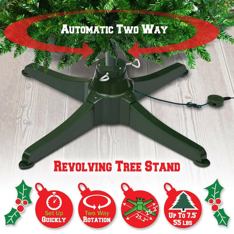 Electric Christmas Tree Stand Rack 360 Degree Rotating Base